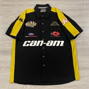 Kappa Technical Pit Collar Shirt Riding Racing Can-Am NASCAR Black Men’s Size XL